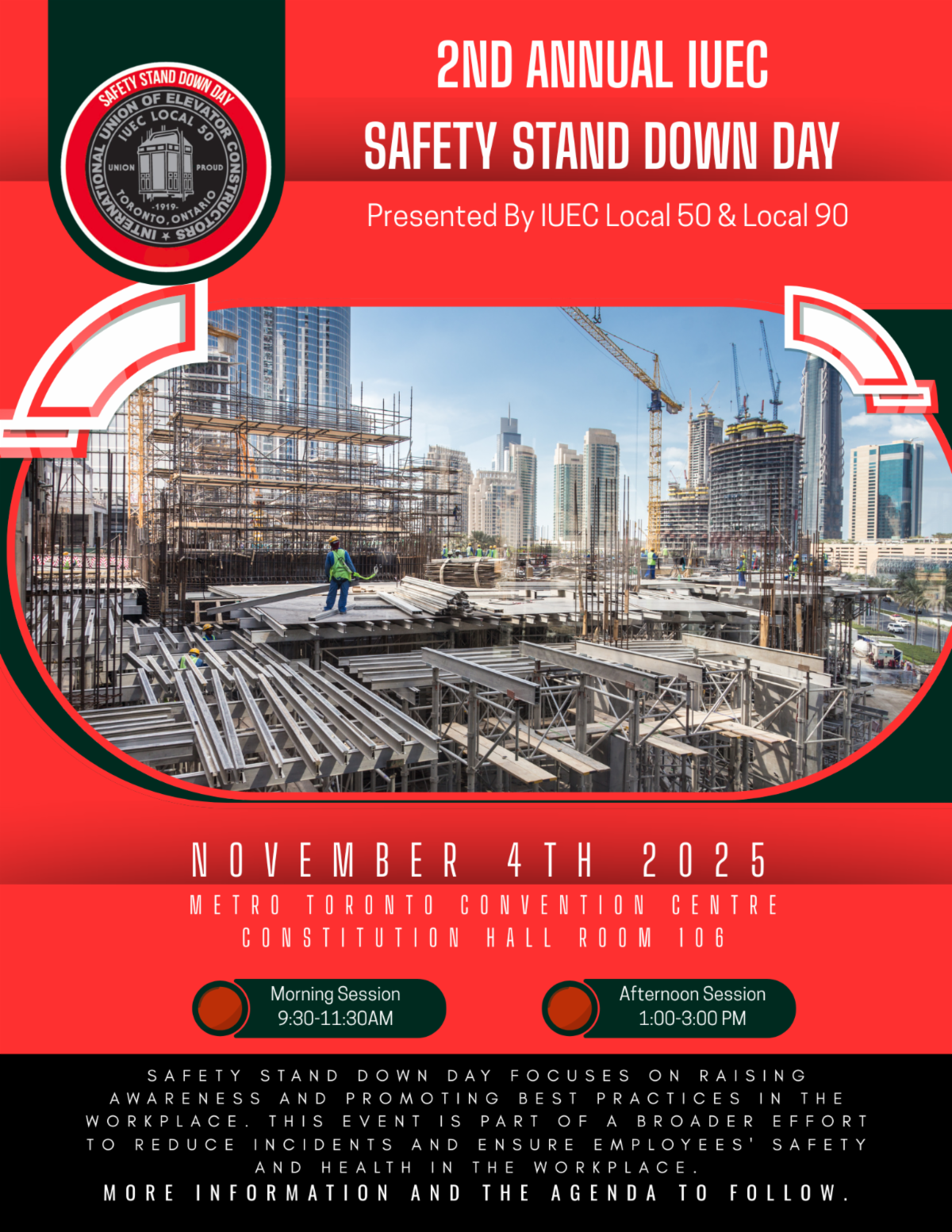The second annual IUEC Safety Stand Down Day is November 4