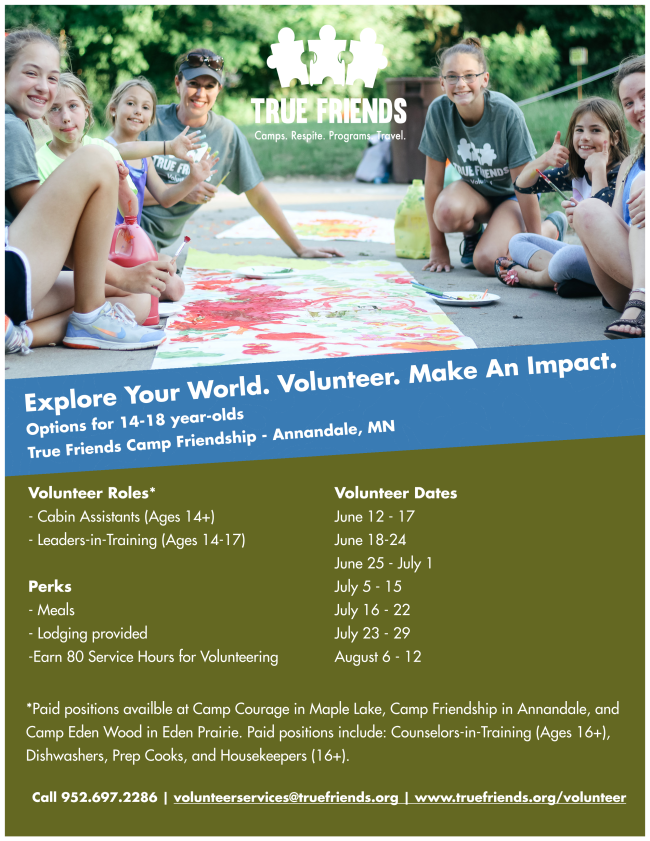 True Friends A Summer Opportunity of a Lifetime!