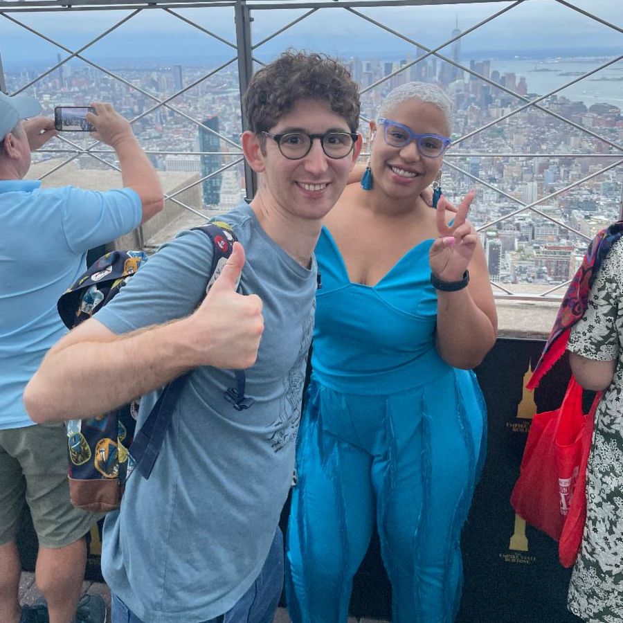 Jacob and Maria at the top of the Empire State Building. 