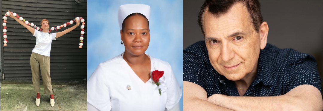 Anna and Mika and Frank are in separate photos in a line. 