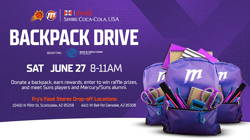 Mercury Suns Swire Coca-Cola Backpack Drive