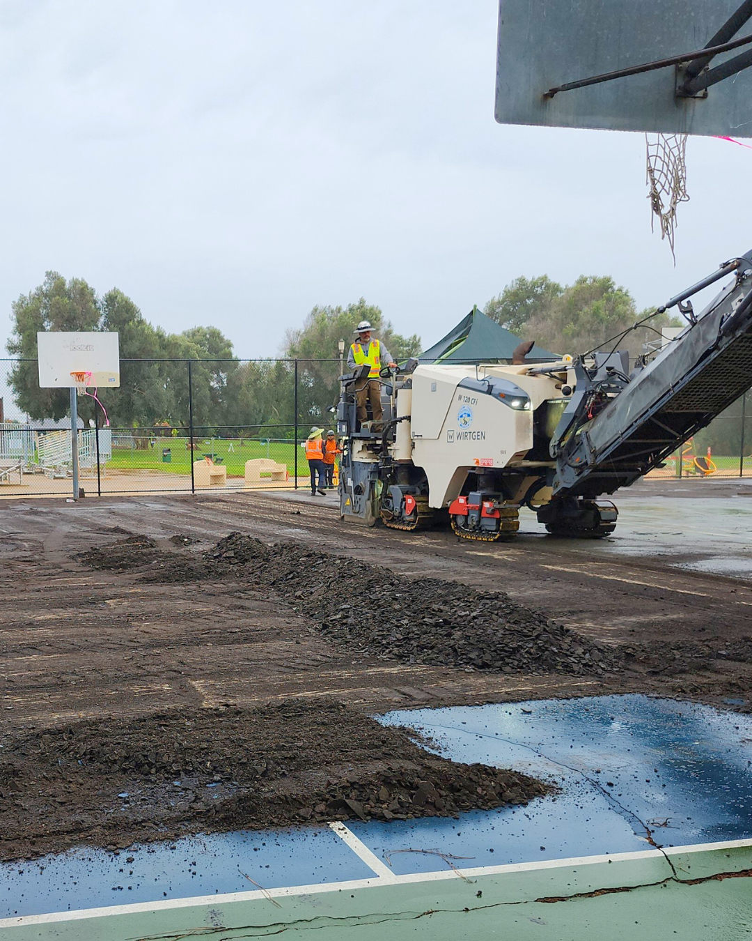 Progress at Olive Street Park in Clairemont.