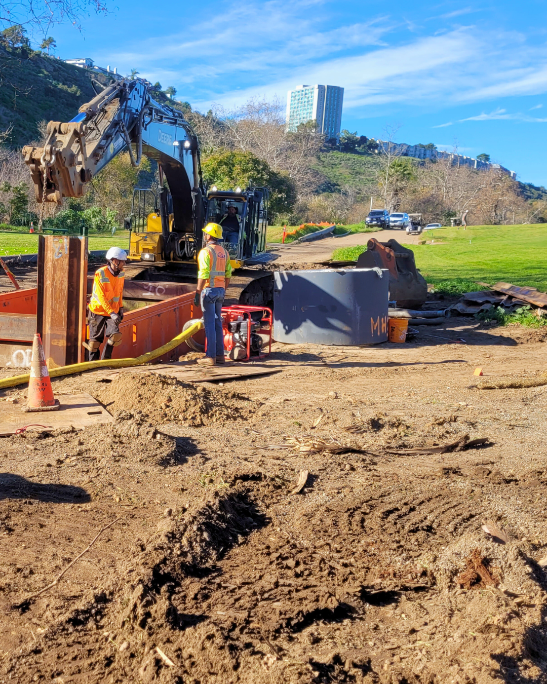 Tecolote Canyon Trunk Sewer project work within the Tecolote Canyon Golf Course.