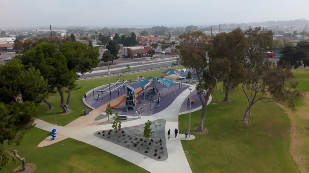 Aerial view of Robert Egger Sr. South Bay Community Park 