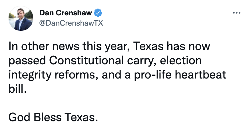 In other news this year, Texas...