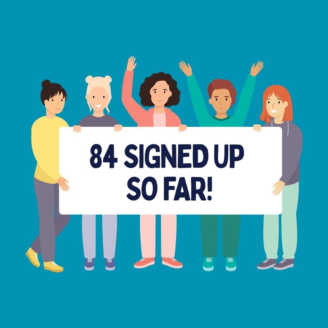 84 organizations signed up so far!