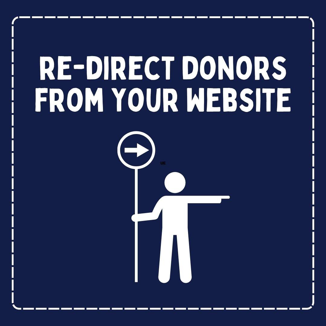 Re-direct Donors from Your Website