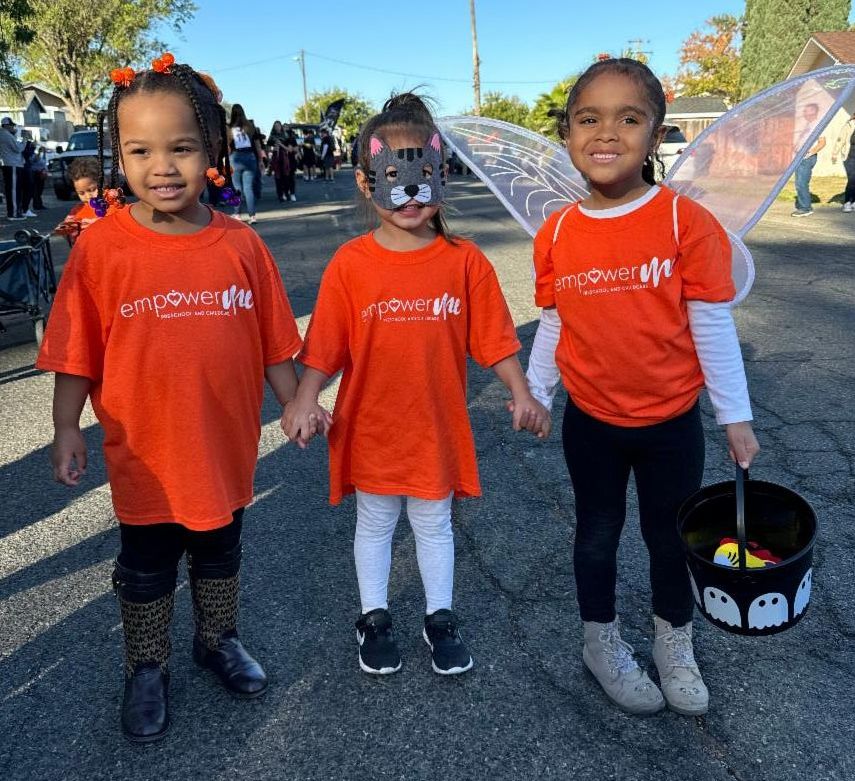 Kids marching in the CHMB Howl ‘o Ween Parade