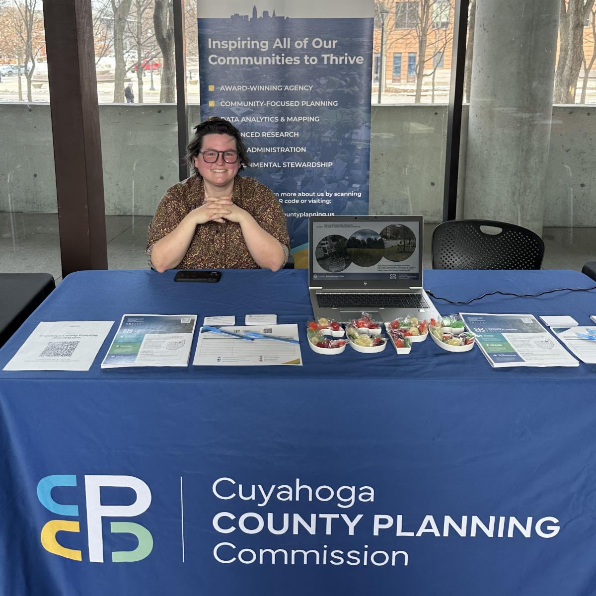 Rachel at the OSU career fair