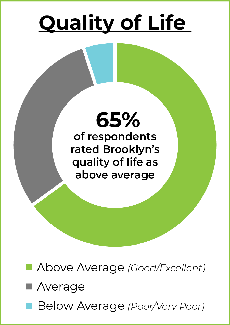 summary of responses to the quality of life question in the survey