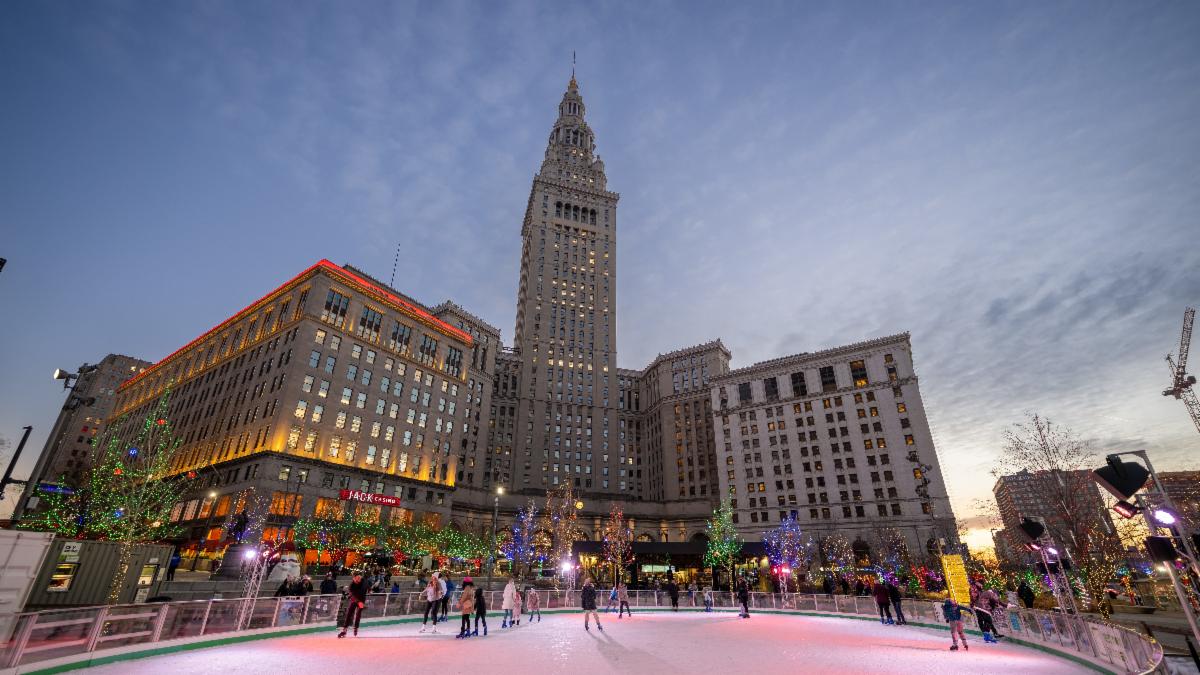 the Public Square skating rink