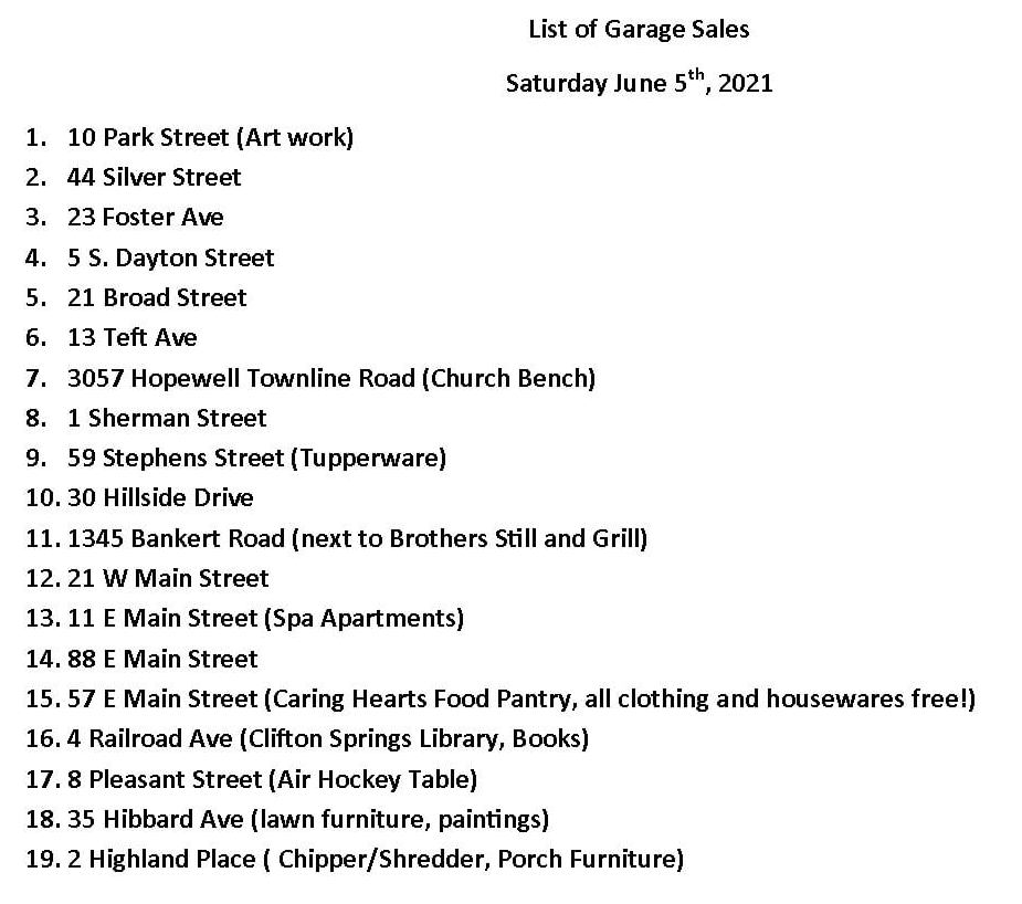 Clifton Springs Local Events Abound Beginning Immediately!