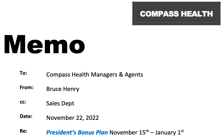 Great News from Compass Health Prez Bruce Henry