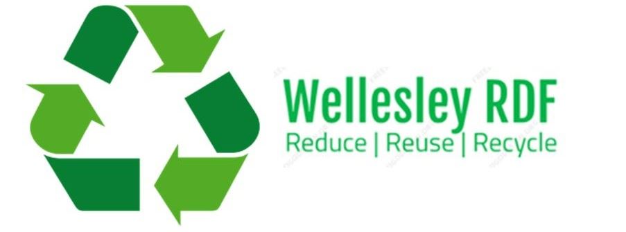 Image of green recycling logo and green words Wellesley RDF