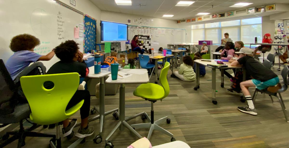 Fifth Graders listening attentively
