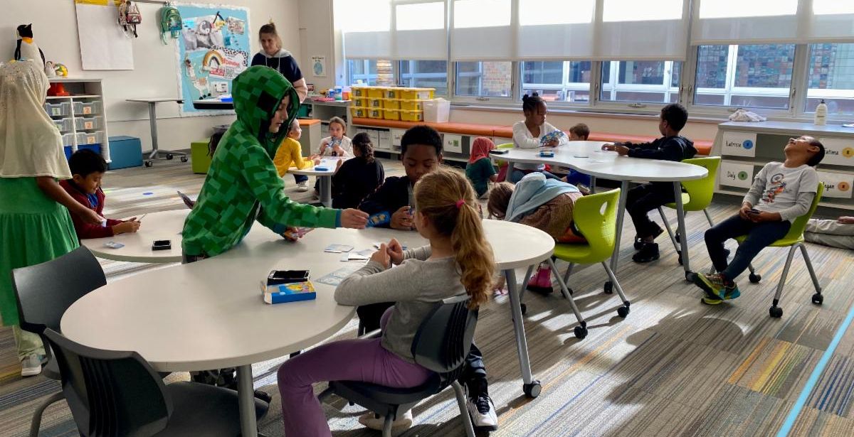 Students collaborating in Talent Development Class