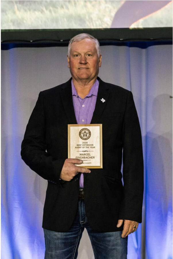 Photo of WTAMU Alumnus Marcel Fischbacher who won the 2026 Outstanding County Extention Agent - Beef