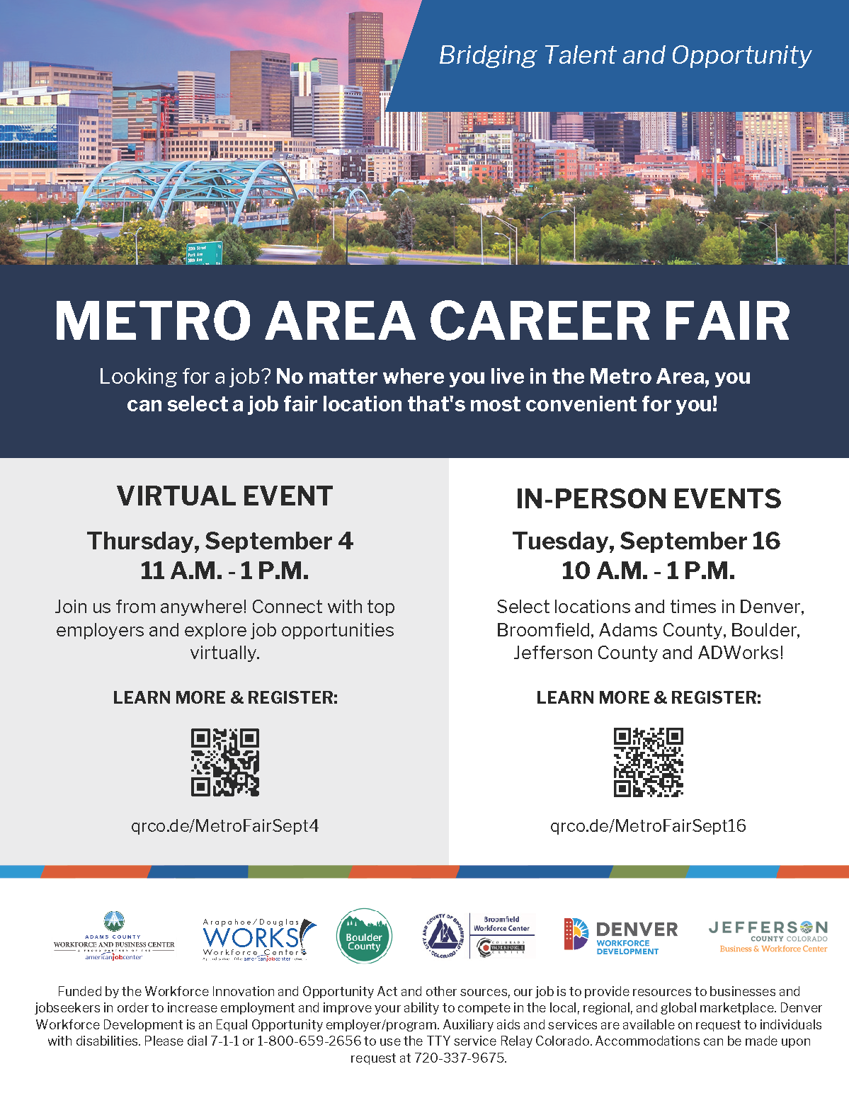 2025 Metro Area Career Fair Flyer