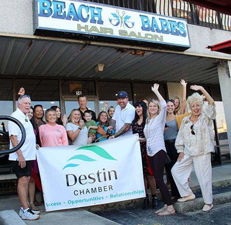 Beach Babes Hair Salon ribbon cutting