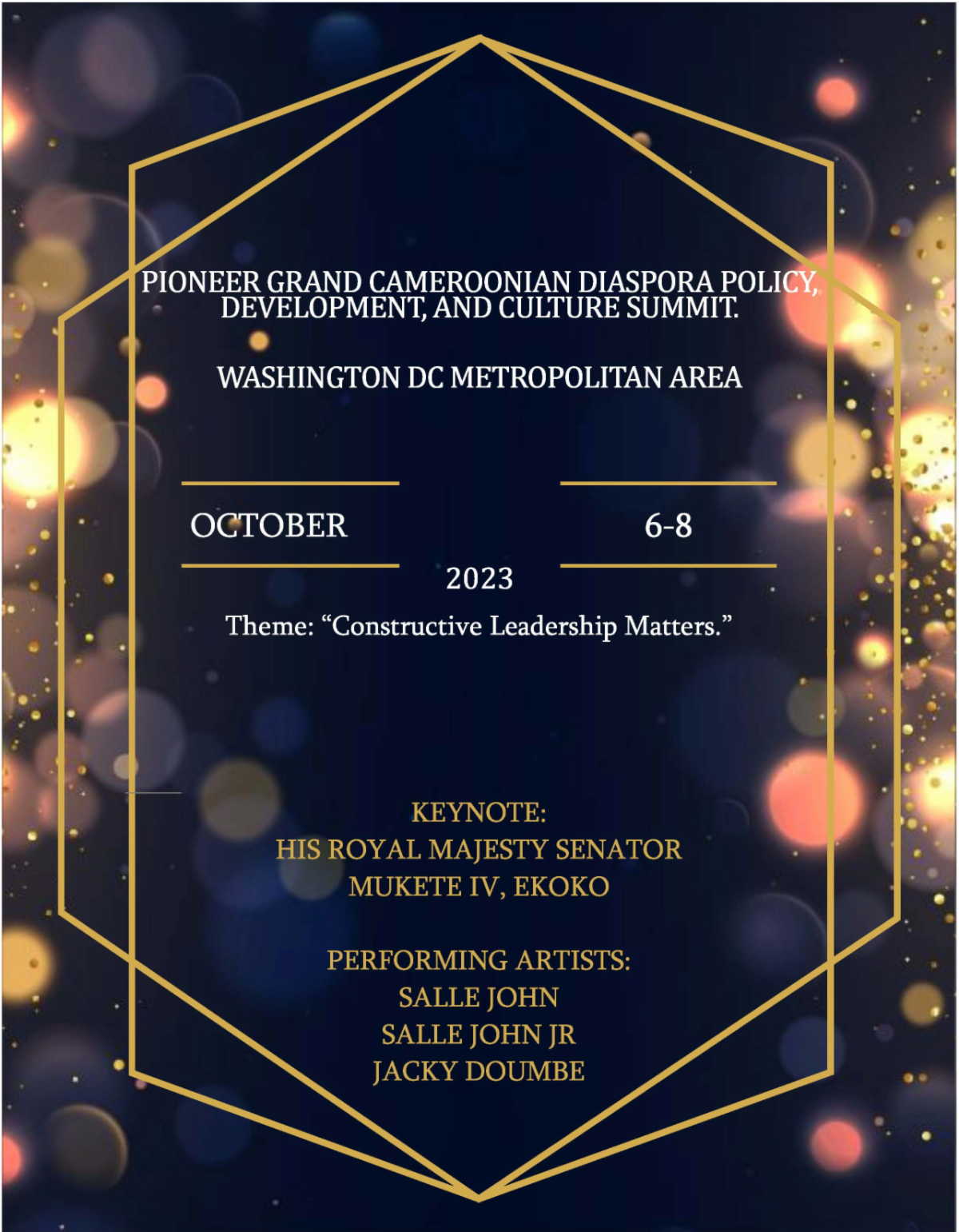 UPDATES! Pioneer Grand Cameroonian Diaspora Policy, Development and