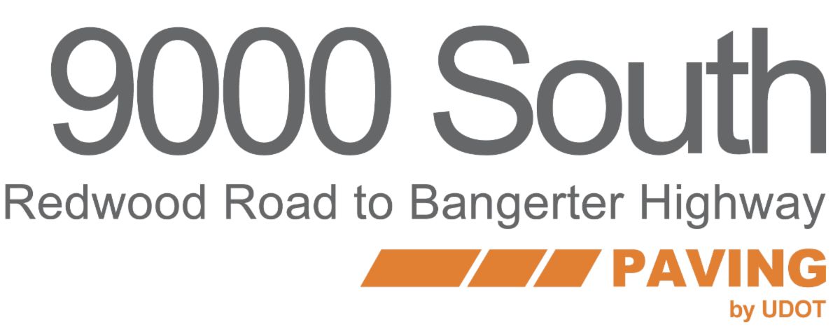 Project logo for the 9000 South paving project from Bangerter Highway to Redwood Road.