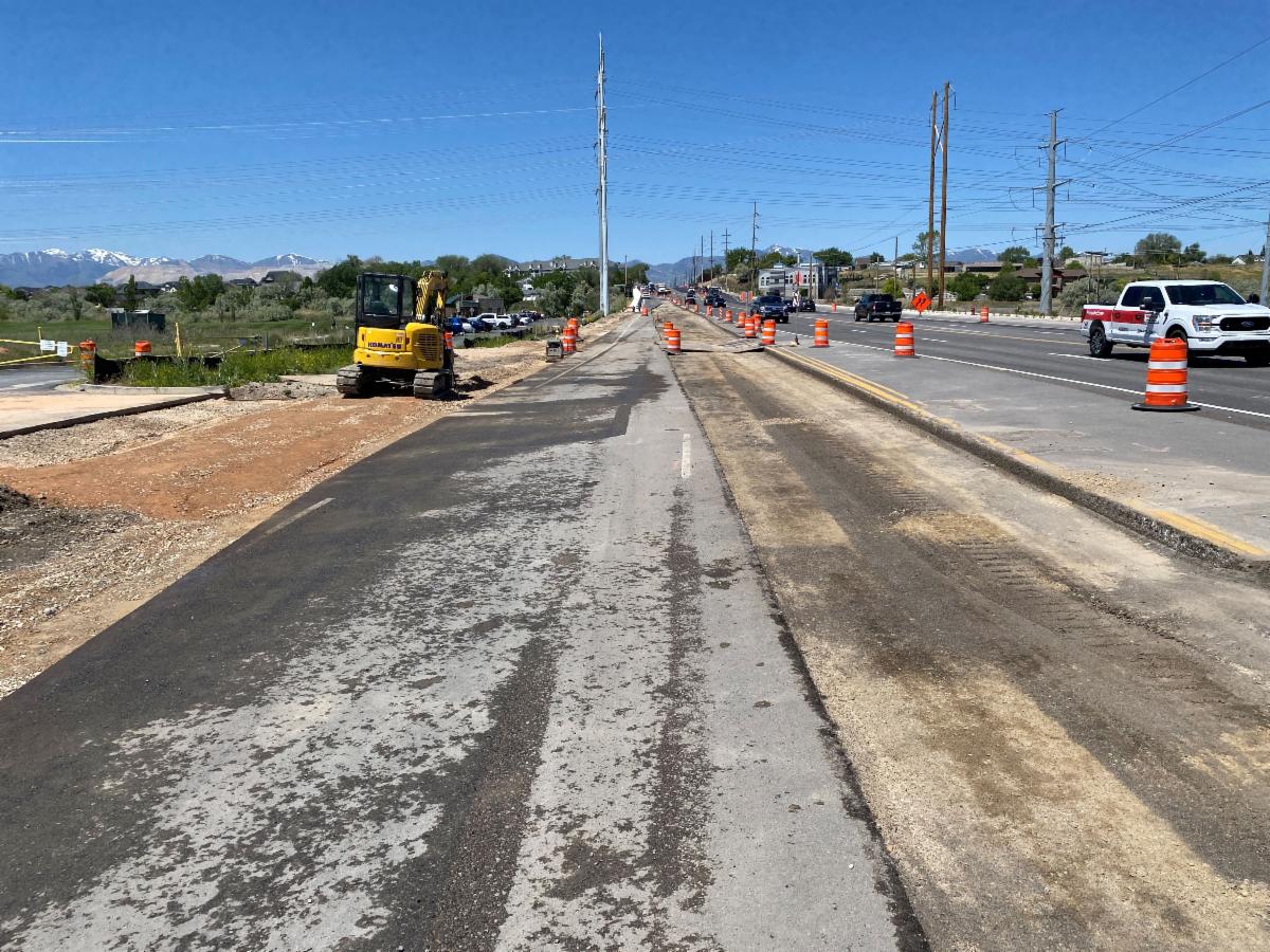 Crews have removed the last of the old asphalt near 800 West on 9000 South and are preparing to place new asphalt next week.