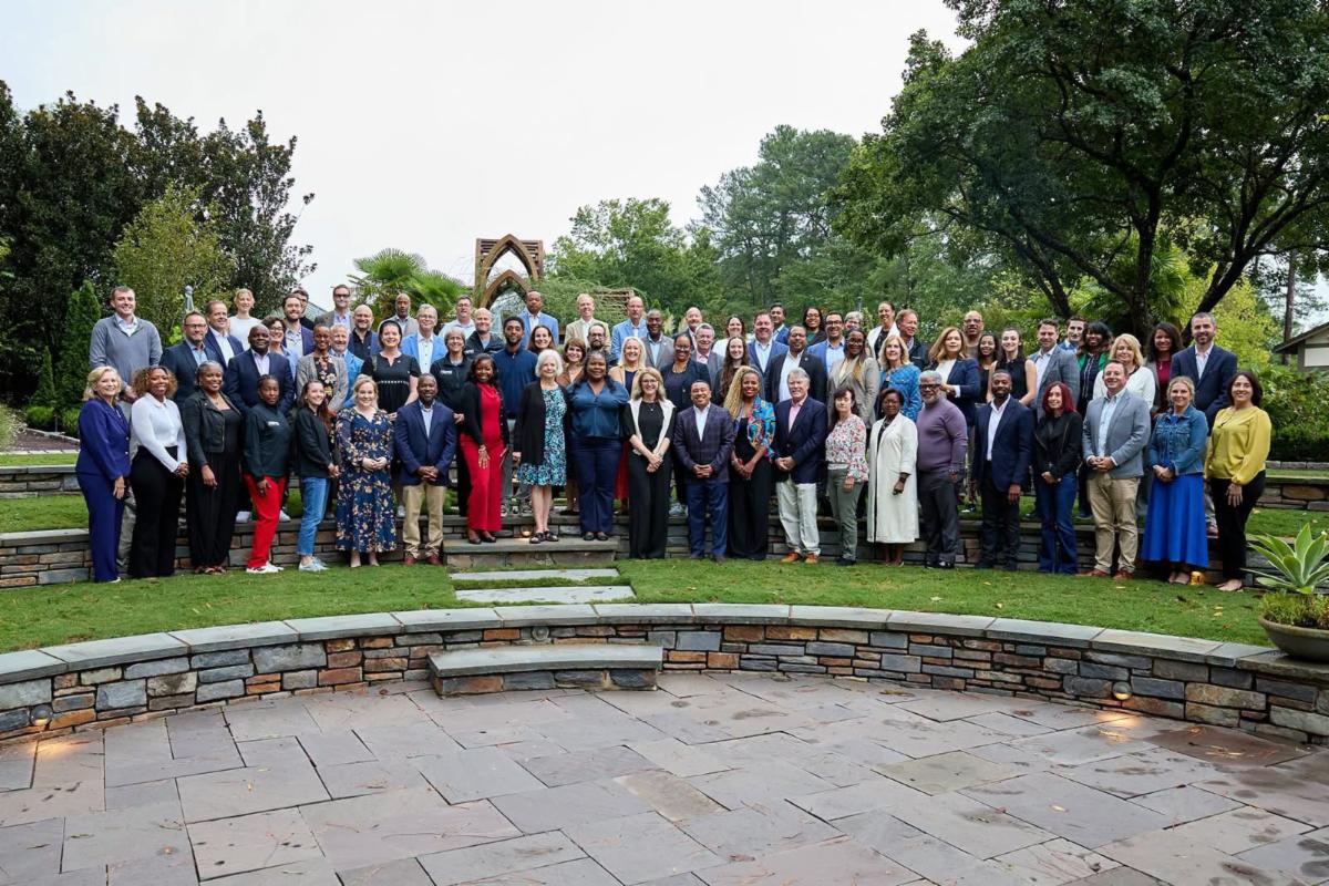 County Executive Calvin Ball posed for a photo with Baltimore Metropolitan Council delegation members and Durham, North Carlina representatives at the Council's annual Chesapeake Connect Tour, which in 2026 took them to Durham.