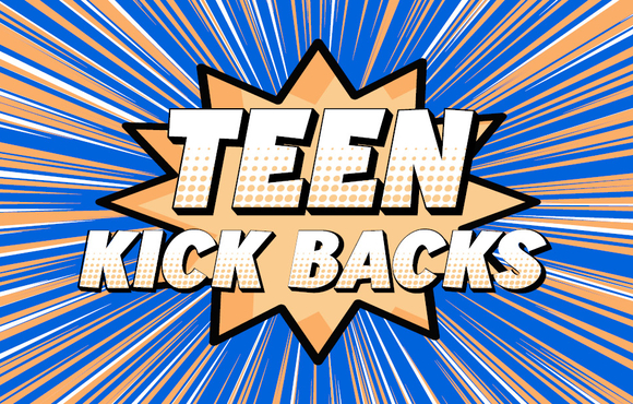 A graphic of Recreation and Parks' Teen Kick Backs logo.