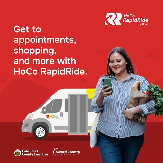 A graphic promoting HoCo Rapid Ride.