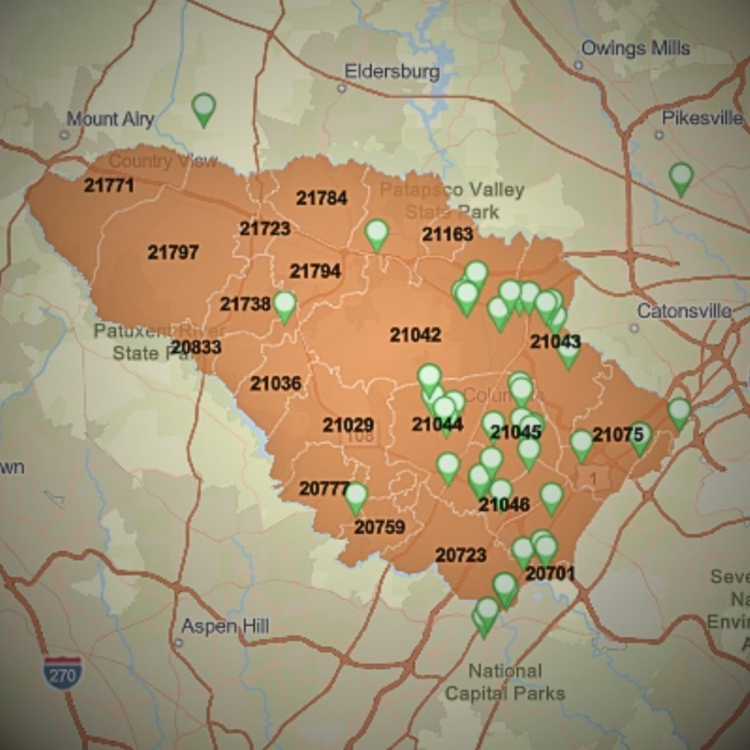 A photo of Howard County's Food Connection Map.