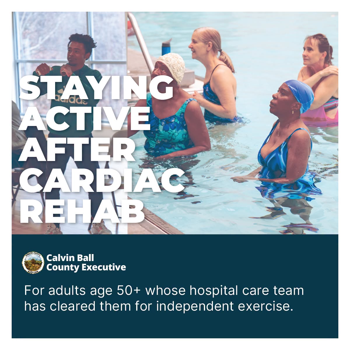A graphic with two photos of people participating in physical exercise