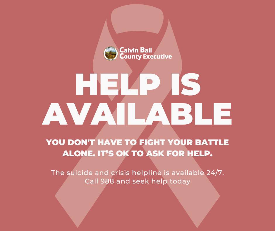 A graphic about help being available if you need someone to talk to about your mental health.