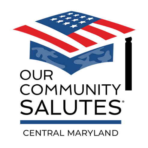 Logo for Our Community Salutes Central Maryland.