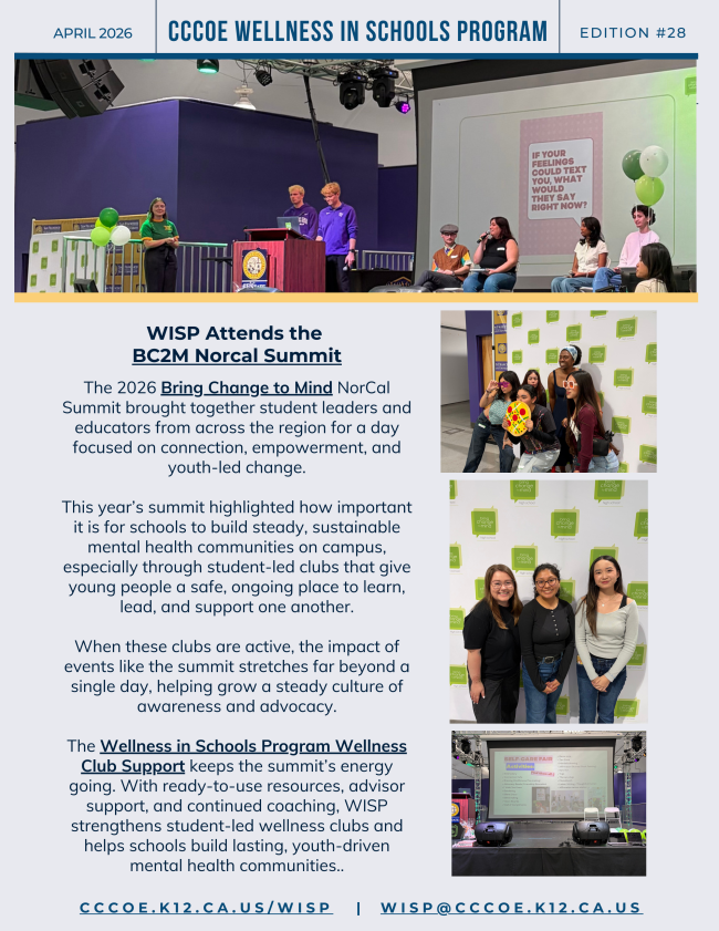 Wellness in Schools Program April Newsletter