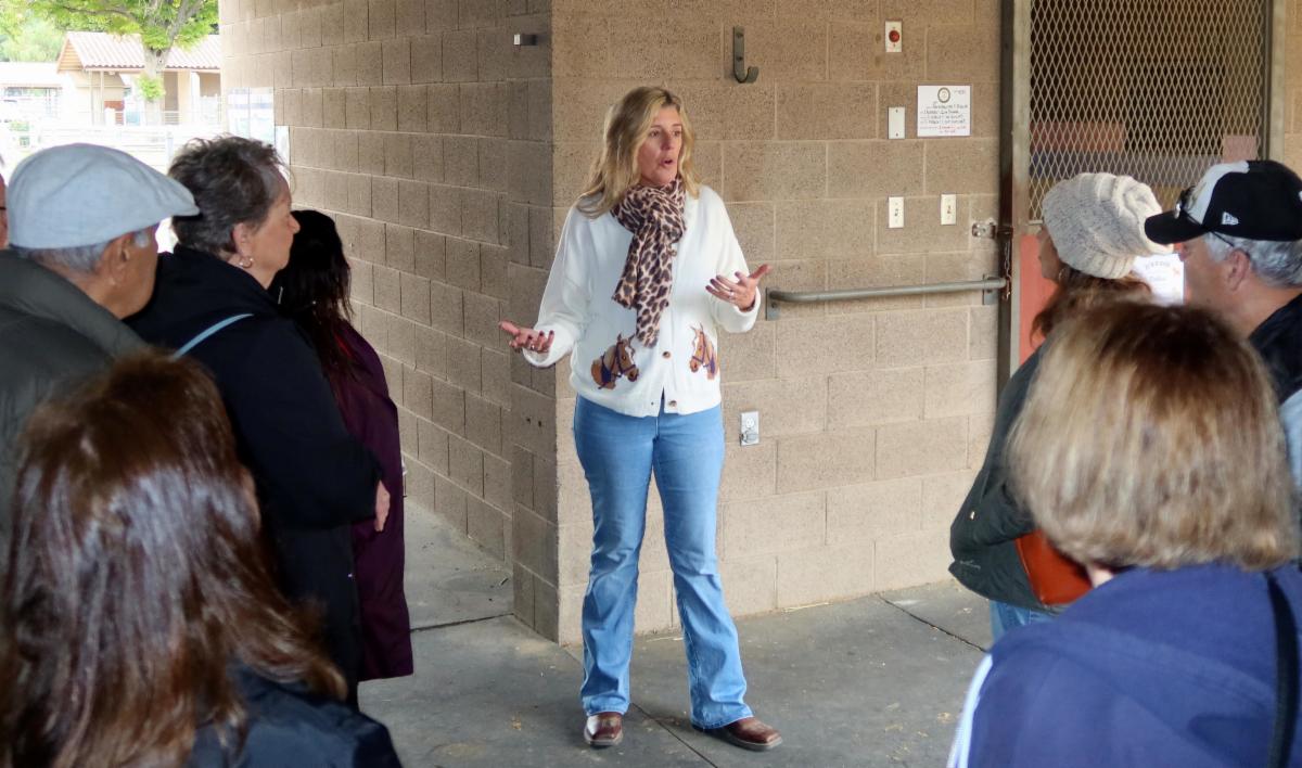 Kelly Pina providing a tour of the Arabian Horse Center