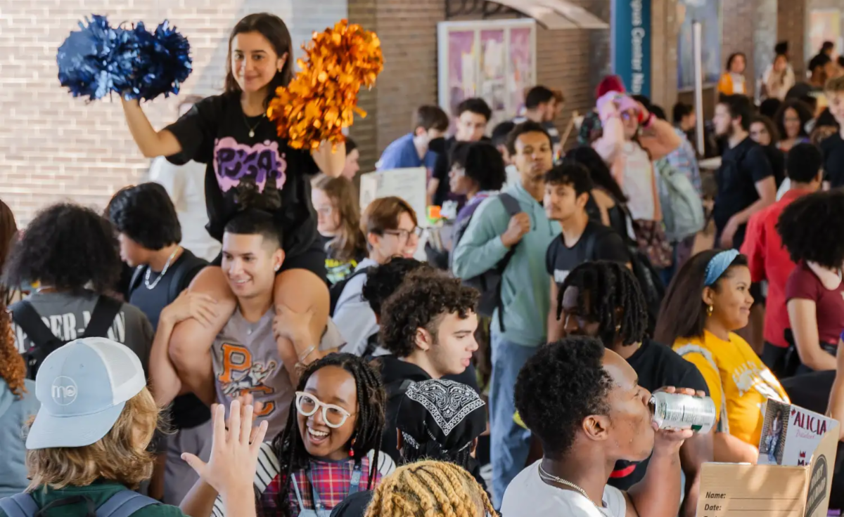 Passion and Purpose at Purchase College - students on mall