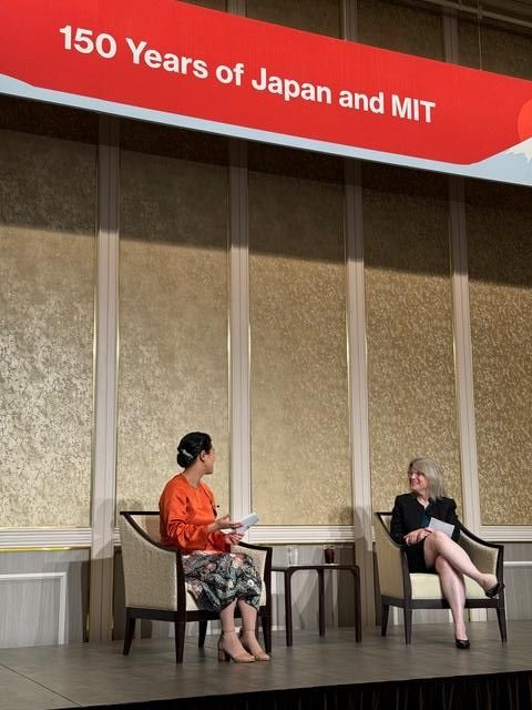 Fireside chat with MIT club of Japan President Sawaka Romaine ’01 and MIT President Sally Kornbluth.