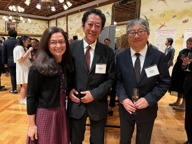  Dan Norihiko (center), the great-grandson of the second Japanese to graduate from MIT: Dan Takuma along with Christine Pilcavage and Hiromu Naghara, History, MIT.