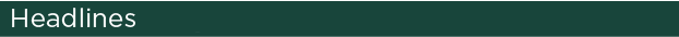 Green banner with white text that reads Headlines