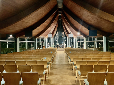 monitors in the sanctuary