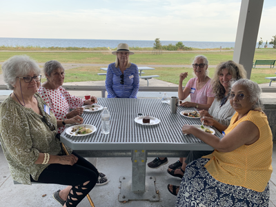 TUUCWomen potluck August 2024 at Sherwood Island