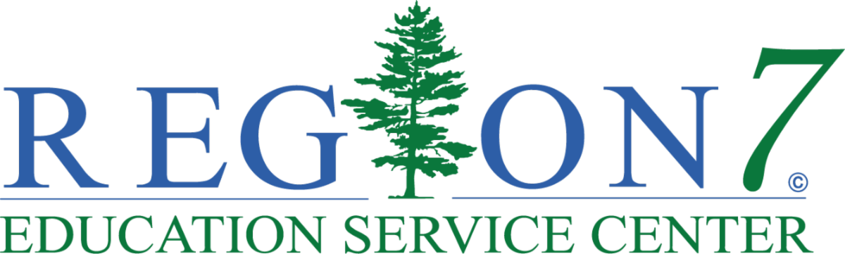 RegionRegion 7 Education Service Center logo with a green pine tree between the words “Region” and “7.”