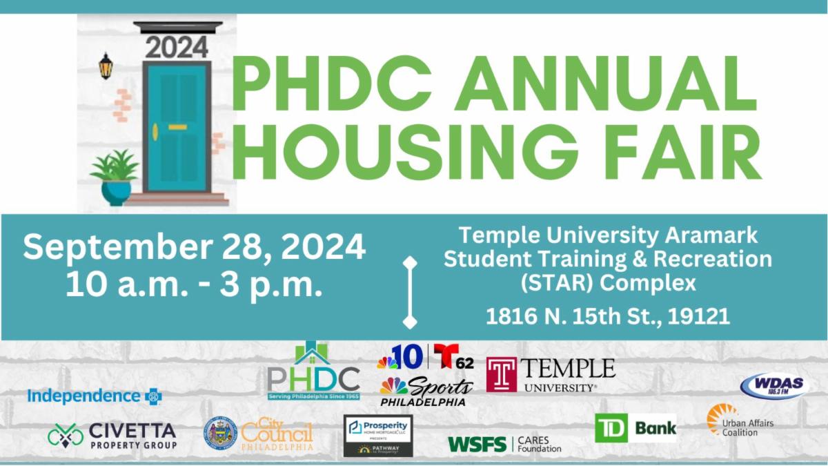Flyer reading PHDC Housing Fair with logos from sponsors.