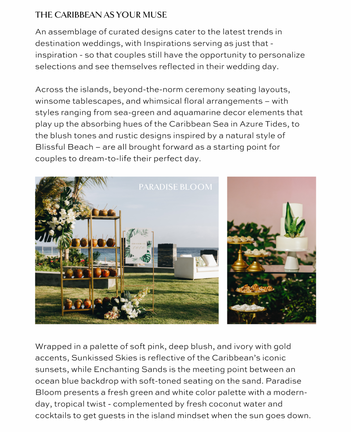 The 'Aisle' Edit A Look At Sandals Resorts International’s Newest Destination Wedding Inspirations