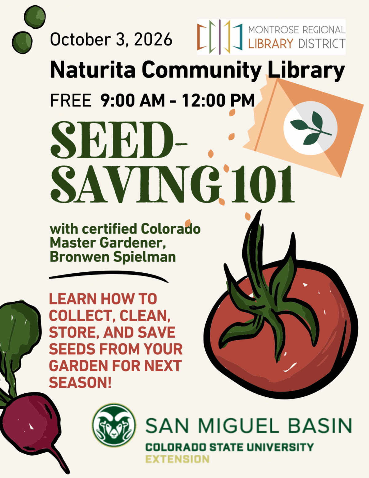 Seed saving flyer