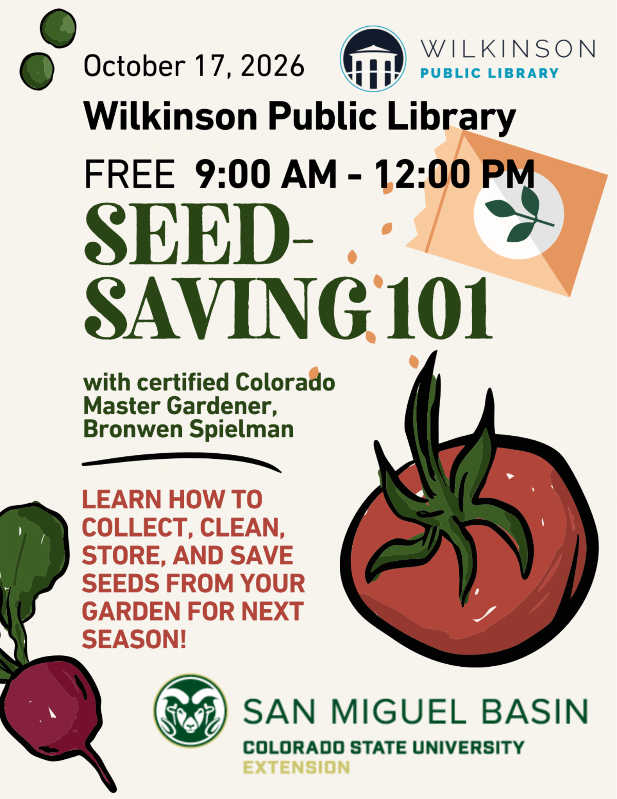 Seed saving flyer