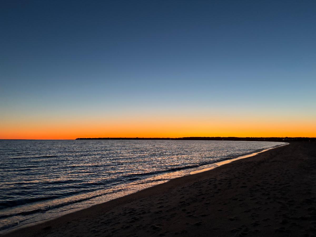 Sunset over Covells Beach in Hyannis, MA