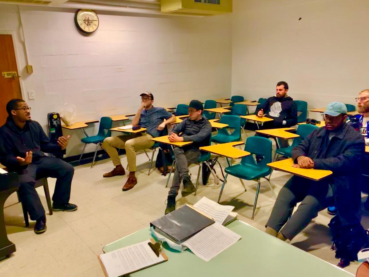 James Brandon Lewis speaking recently to my Jazz Composition class