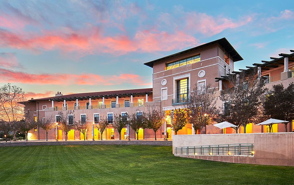 Ikeda Library and sunset
