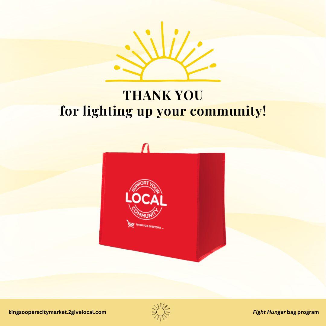 City market bag program thank you note